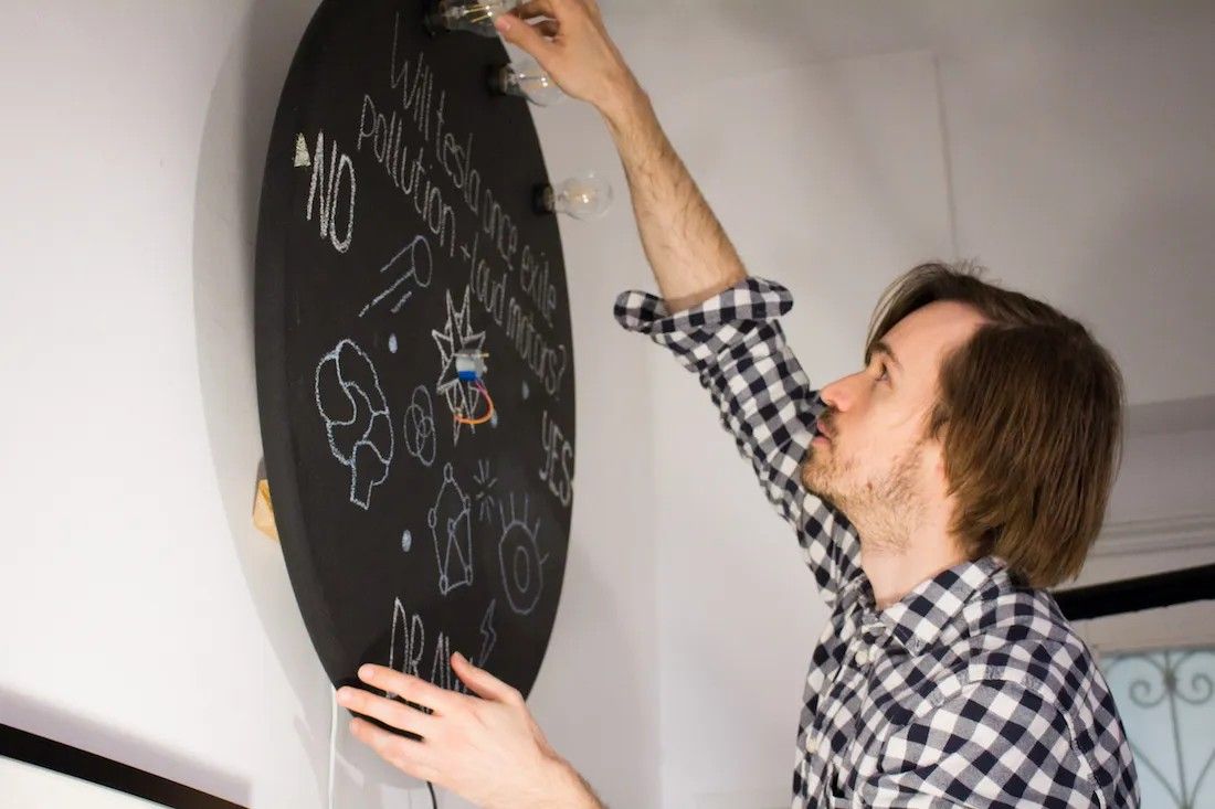 Christoph working on the Hype Compass