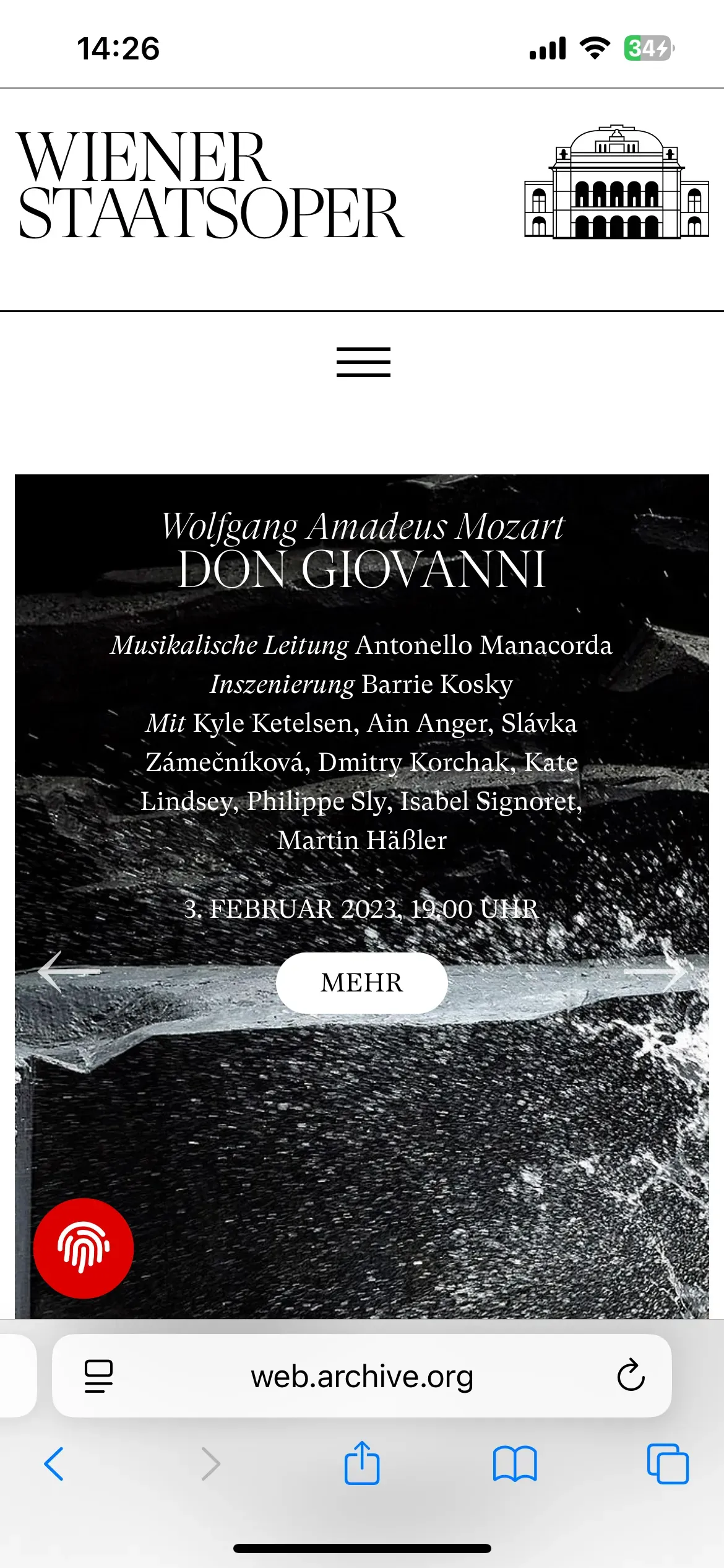 das mobile menü der website vor dem relaunch