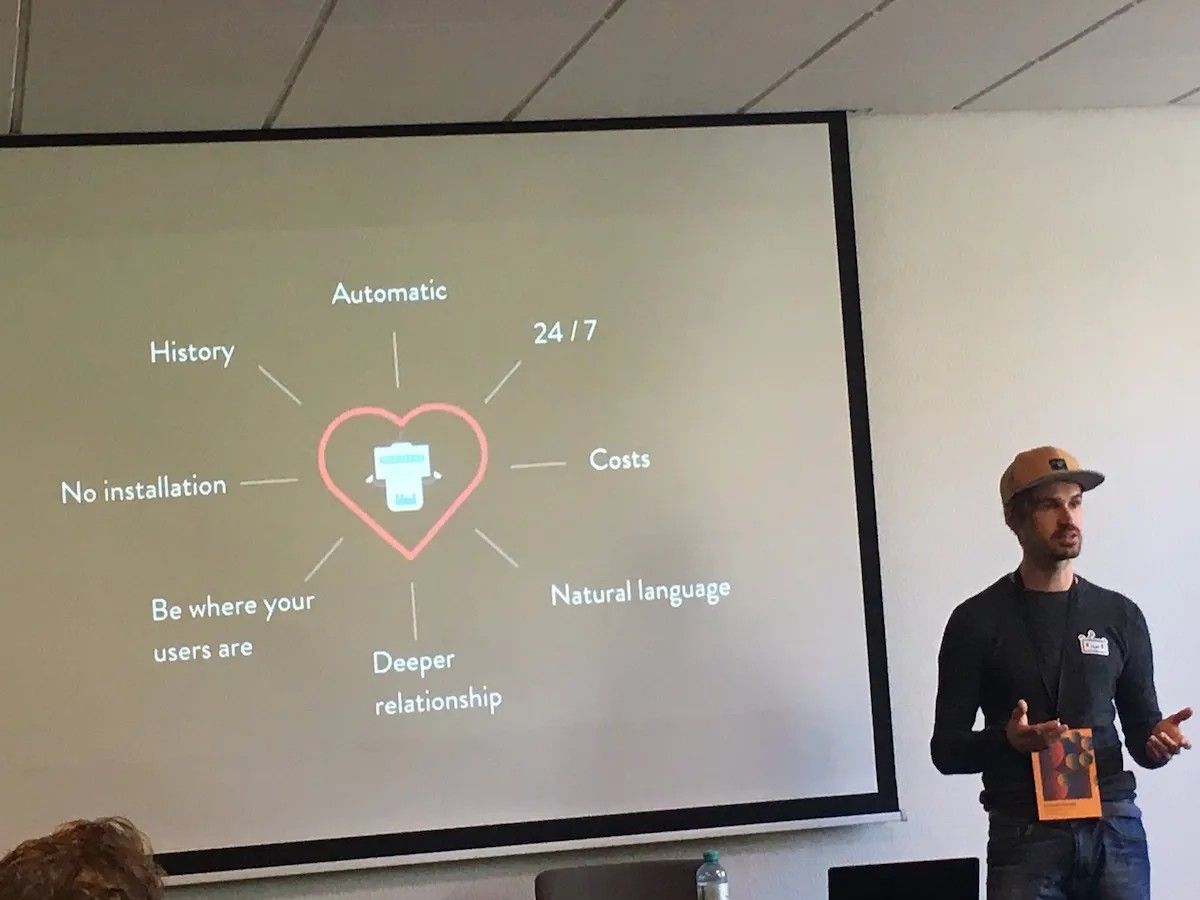 Photo of myself doing an unconference talk