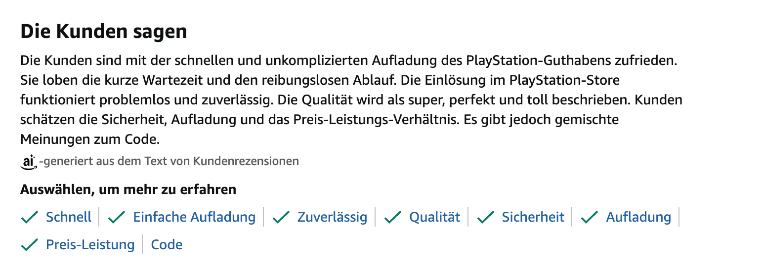 Zusammenfassungen von Amazon