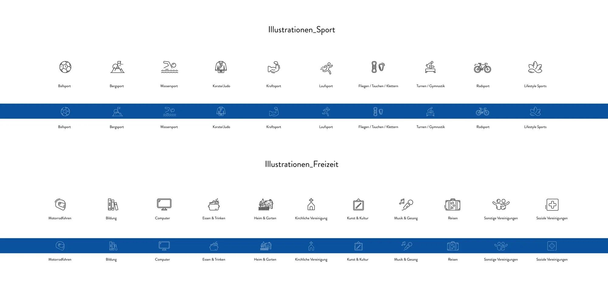 Donau Illustrationen zum Thema Sport