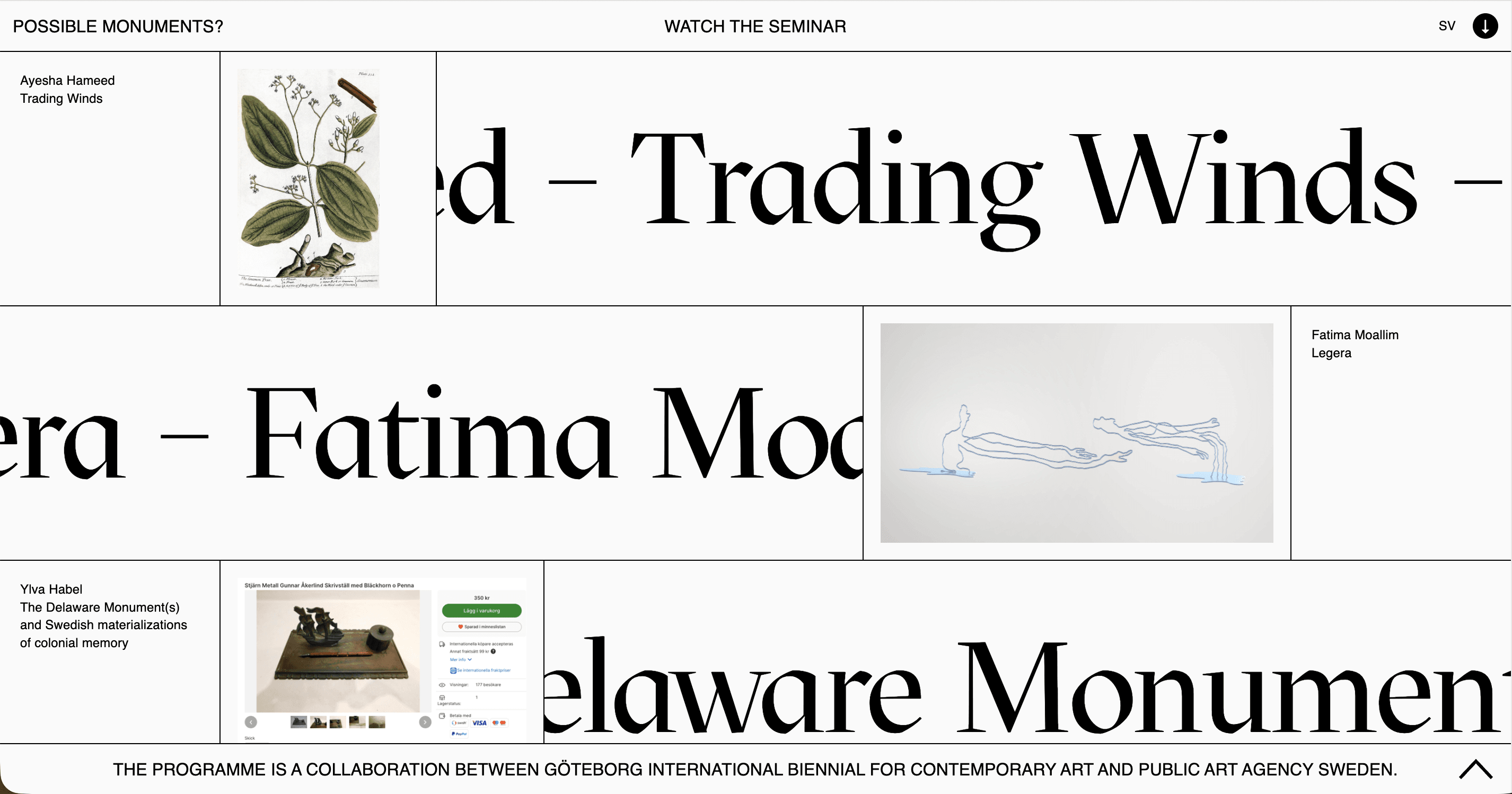 Screenshot einer Webseite mit Text und Grafiken in verschiedenen großflächigen Abschnitten.