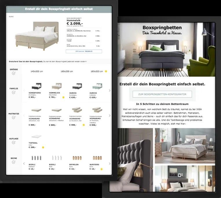Boxspringbetten Konfigurator - Digitale Lösung