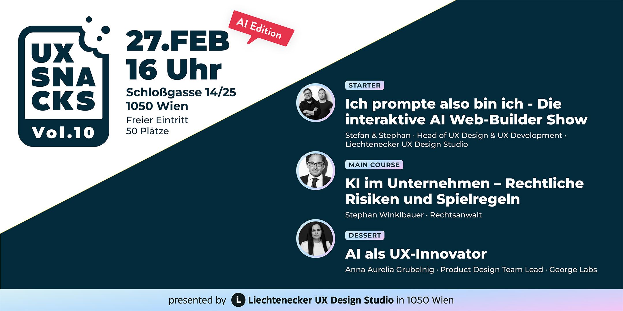 UX Snacks 10 Schedule