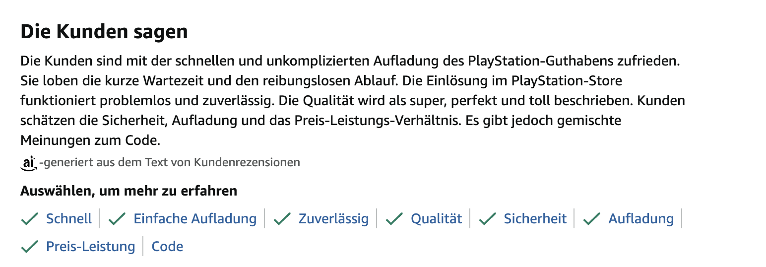 Zusammenfassungen von Amazon