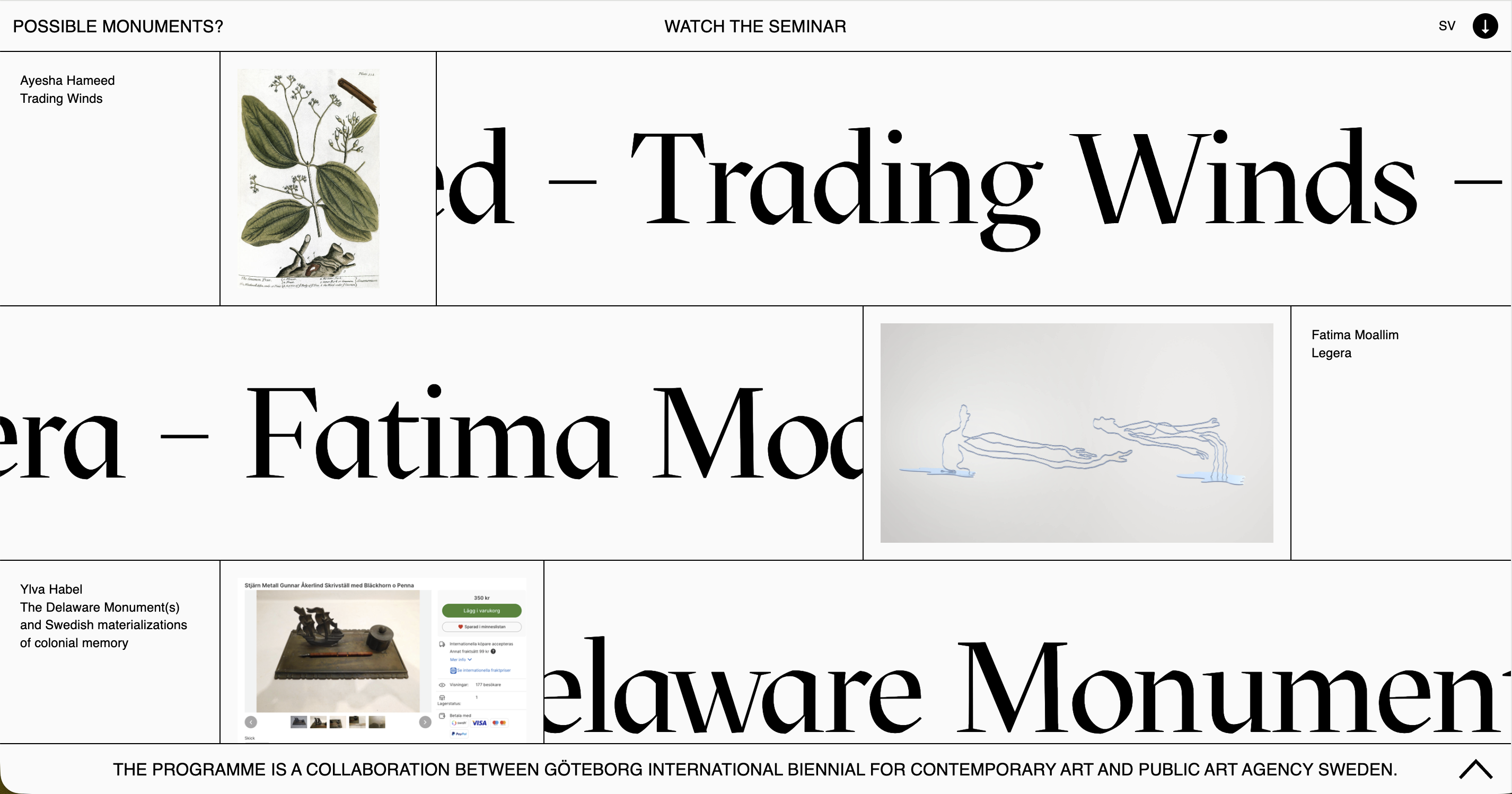 Screenshot einer Webseite mit Text und Grafiken in verschiedenen großflächigen Abschnitten.