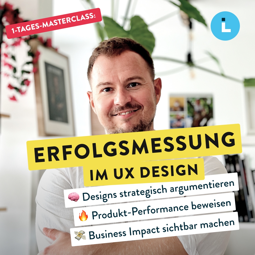 Titelbild für die Masterclass mit dem Portrait von Coach und Head of Product Design von Liechtenecker Stefan Blumauer