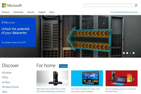 Microsoft Startseite Desktop