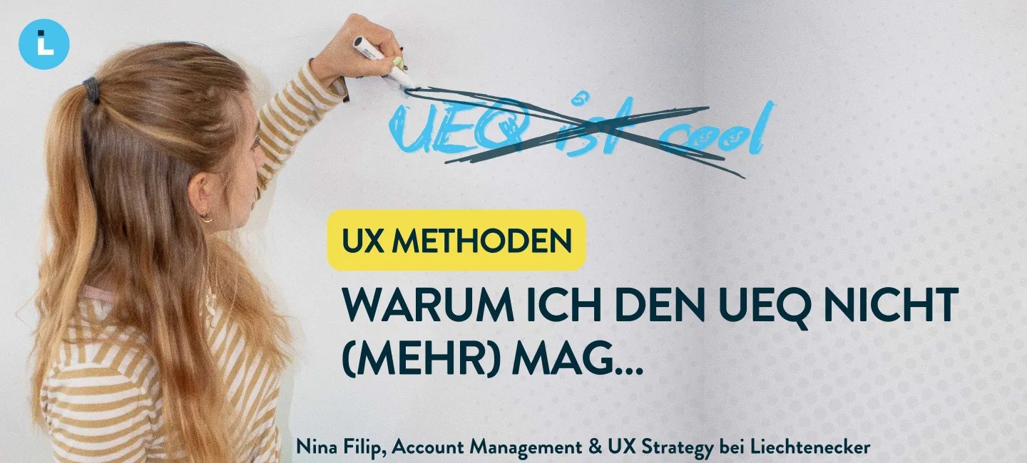 Nina streicht auf einer Wand UEQ ist cool durch. UX Methoden. Warum ich den UEW nicht (mehr) mag.