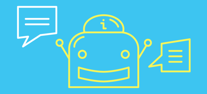 Blog article header image showing a happy chatbot